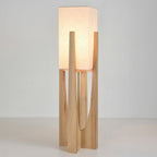 Japanese Wooden Walnut Floor Lamp – Modern LED Standing Lamp
