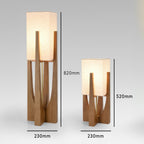 Japanese Wooden Walnut Floor Lamp – Modern LED Standing Lamp