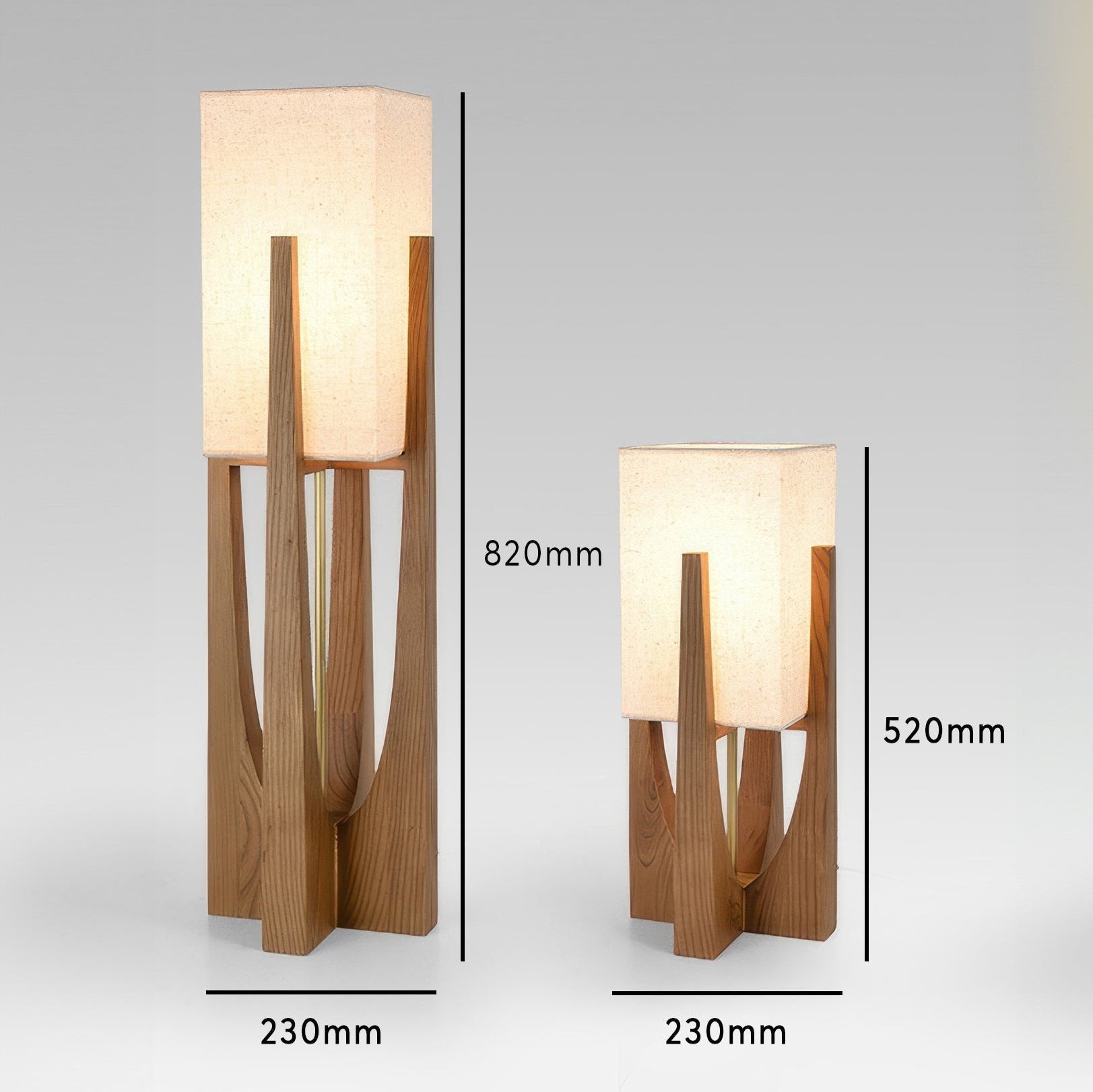 Japanese Wooden Walnut Floor Lamp – Modern LED Standing Lamp