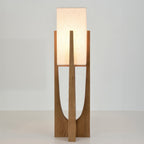Japanese Wooden Walnut Floor Lamp – Modern LED Standing Lamp